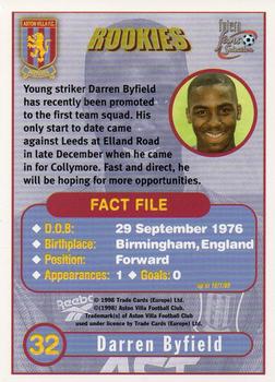 1998 Futera Aston Villa Fans Selection #32 Darren Byfield Back