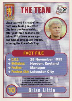 1998 Futera Aston Villa Fans Selection - Foil #10 Brian Little Back