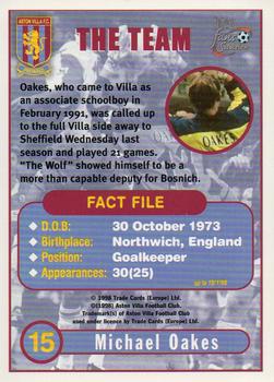 1998 Futera Aston Villa Fans Selection - Foil #15 Michael Oakes Back