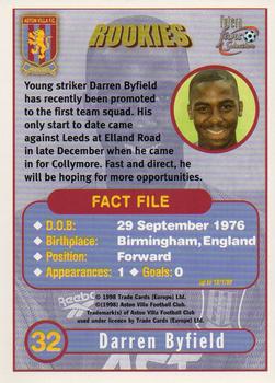 1998 Futera Aston Villa Fans Selection - Foil #32 Darren Byfield Back