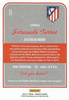 2016-17 Donruss #17 Fernando Torres Back