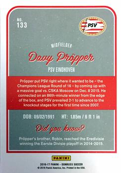 2016-17 Donruss #133 Davy Pröpper Back