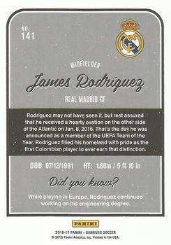 2016-17 Donruss #141 James Rodriguez Back