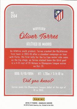 2016-17 Donruss #204 Oliver Torres Back