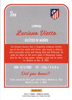 2016-17 Donruss #206 Luciano Vietto Back