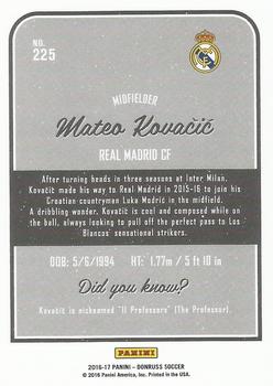 2016-17 Donruss #225 Mateo Kovacic Back