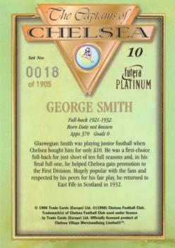 1998 Futera Platinum The Captains of Chelsea #10 George Smith Back