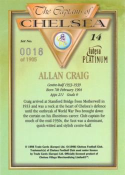 1998 Futera Platinum The Captains of Chelsea #14 Allan Craig Back
