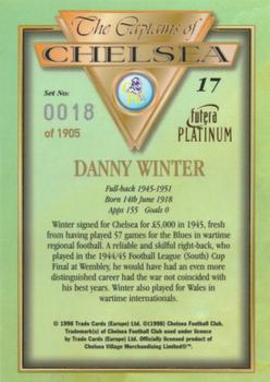 1998 Futera Platinum The Captains of Chelsea #17 Danny Winter Back