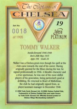 1998 Futera Platinum The Captains of Chelsea #19 Tommy Walker Back