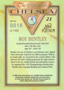 1998 Futera Platinum The Captains of Chelsea #21 Roy Bentley Back