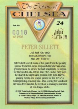 1998 Futera Platinum The Captains of Chelsea #24 Peter Sillett Back