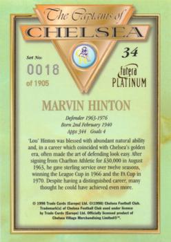 1998 Futera Platinum The Captains of Chelsea #34 Marvin Hinton Back