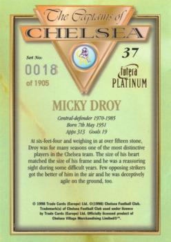 1998 Futera Platinum The Captains of Chelsea #37 Micky Droy Back