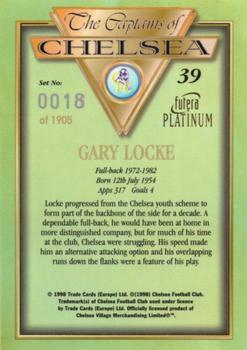 1998 Futera Platinum The Captains of Chelsea #39 Gary Locke Back