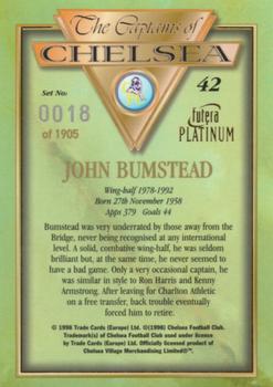 1998 Futera Platinum The Captains of Chelsea #42 John Bumstead Back