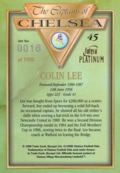 1998 Futera Platinum The Captains of Chelsea #45 Colin Lee Back