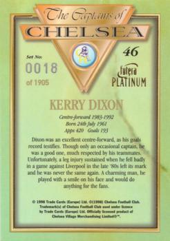1998 Futera Platinum The Captains of Chelsea #46 Kerry Dixon Back