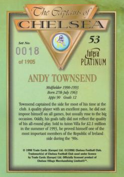 1998 Futera Platinum The Captains of Chelsea #53 Andy Townsend Back