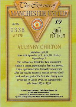 1998 Futera Platinum The Captains of Manchester United #19 Allenby Chilton Back