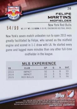 2016 Topps MLS - Blue #20 Felipe Martins Back