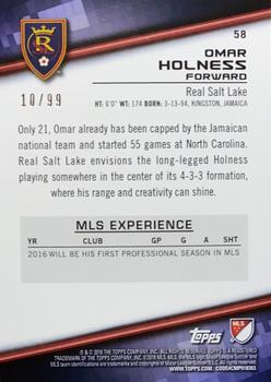 2016 Topps MLS - Blue #58 Omar Holness Back