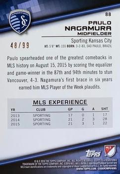 2016 Topps MLS - Blue #88 Paulo Nagamura Back