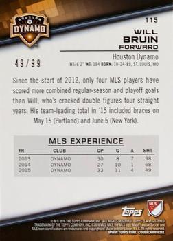 2016 Topps MLS - Blue #115 Will Bruin Back