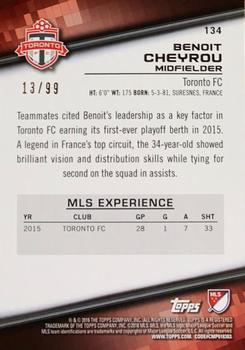 2016 Topps MLS - Blue #134 Benoit Cheyrou Back
