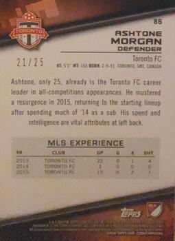 2016 Topps MLS - Orange #86 Ashtone Morgan Back