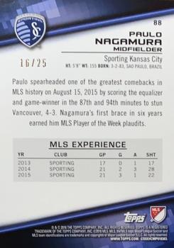 2016 Topps MLS - Orange #88 Paulo Nagamura Back