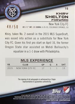 2016 Topps MLS - Base Autographs Green #16 Khiry Shelton Back