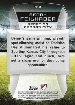 2016 Topps MLS - Presence of the Pitch #PP-BF Benny Feilhaber Back
