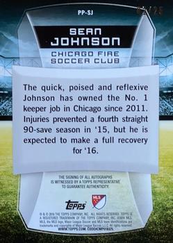 2016 Topps MLS - Presence of the Pitch Autographs #PP-SJ Sean Johnson Back