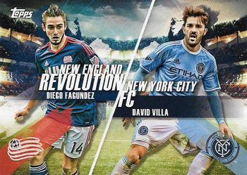 2016 Topps MLS - Rooted Rivalries #RR-NENYC Diego Fagundez / David Villa Front
