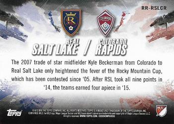 2016 Topps MLS - Rooted Rivalries #RR-RSLCR Javier Morales / Kevin Doyle Back