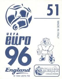 1996 Merlin's Euro 96 Stickers #51 Michael Reiziger Back