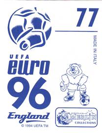1996 Merlin's Euro 96 Stickers #77 Colin Calderwood Back