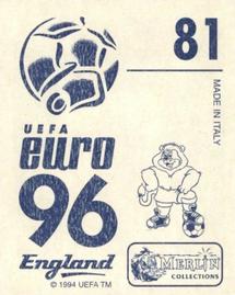 1996 Merlin's Euro 96 Stickers #81 Tosh McKinlay Back