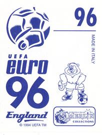 1996 Merlin's Euro 96 Stickers #96 John Collins Back