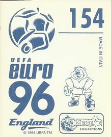 1996 Merlin's Euro 96 Stickers #154 Vincent Guérin Back