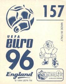 1996 Merlin's Euro 96 Stickers #157 Youri Djorkaeff Back