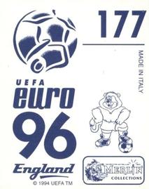 1996 Merlin's Euro 96 Stickers #177 Helmer Back
