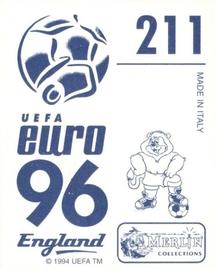 1996 Merlin's Euro 96 Stickers #211 Apolloni Back