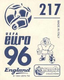 1996 Merlin's Euro 96 Stickers #217 Dino Baggio Back