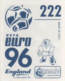 1996 Merlin's Euro 96 Stickers #222 Fabrizio Ravanelli Back