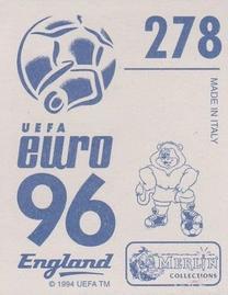 1996 Merlin's Euro 96 Stickers #278 Beck Back