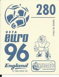 1996 Merlin's Euro 96 Stickers #280 Brian Laudrup Back