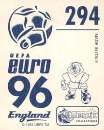 1996 Merlin's Euro 96 Stickers #294 Sousa Back