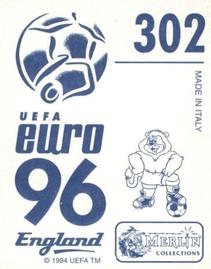 1996 Merlin's Euro 96 Stickers #302 Cetin Back